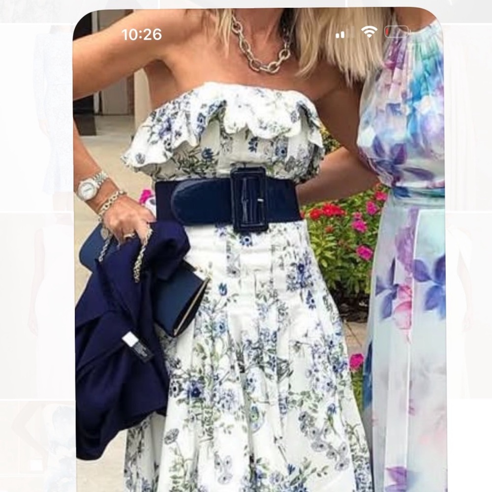 ANTONIO MELANI Floral Dress , comes with matching floral belt , perfect spring/